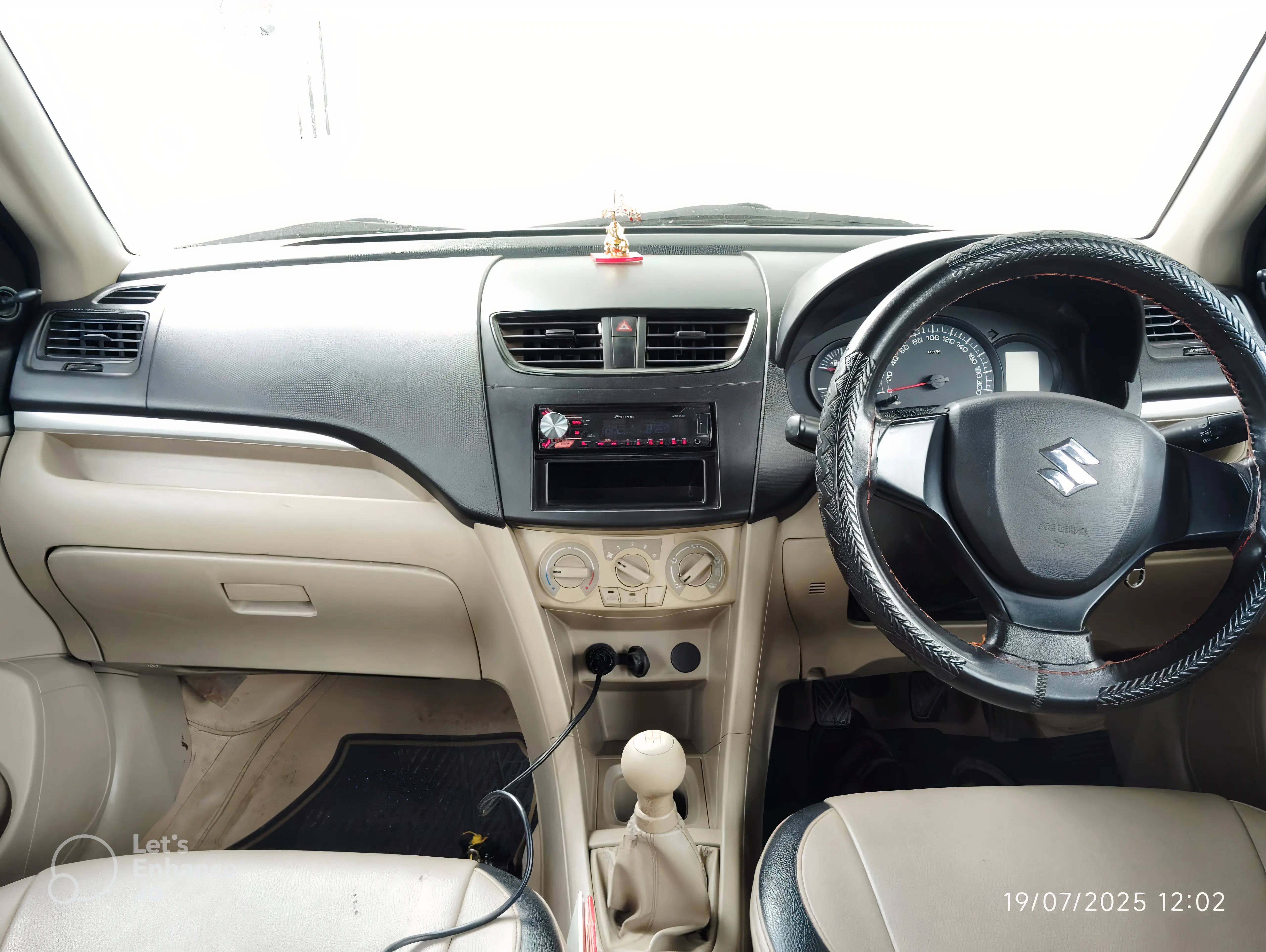 SelectBus Swift Dzire taxi dashboard view for city cab service and short trips