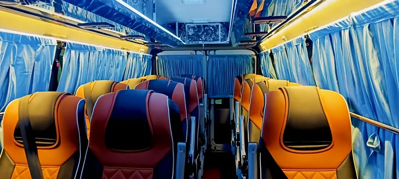 SelectBus 17-seater AC Tempo Traveller interior for long distance travel