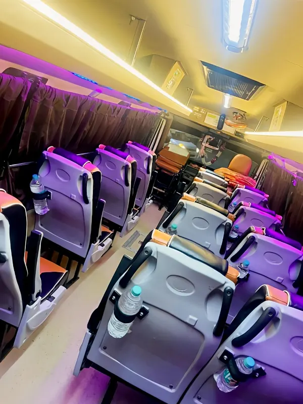 SelectBus 20-seater AC Tempo Traveller interior for corporate and Kokna trips
